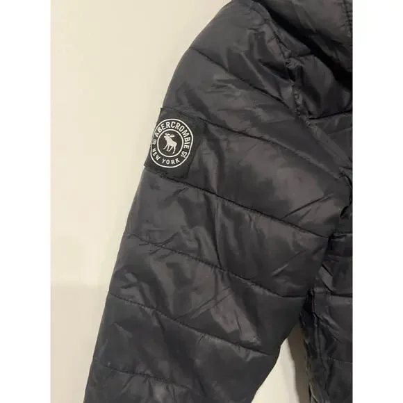 Abercrombie Kids, Black, Winter Coat, Size 5/6, KB467 - Picture 3 of 4